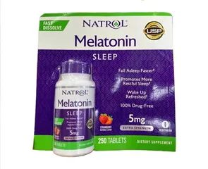 Viên Uống Ngủ Natrol Sleep 5Mg Extra Strength - Cải Thiện Giấc Ngủ, Hỗ Trợ Thư Giãn - 250 Viên Mỹ