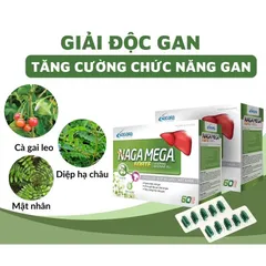 Naga Mega Bổ Gan - Thanh Nhiệt, Giải Độc, Bảo Vệ Gan, Tăng Cường Chức Năng - Hộp 60 Viên Việt Nam