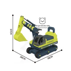 Xe Chồi Chân Máy Xúc Cho Bé Tải Trọng 70kg, Ghế Xoay, Bánh Chống Trượt, Kích Thước Lớn