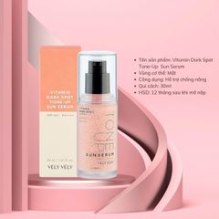 Serum Chống Nắng Vely Vely Vitamin Tone-Up SPF50+/PA++++ 30ml - Bảo Vệ Da, Kiềm Dầu, Dưỡng Trắng, Thẩm Thấu Nhanh, Thích Hợp Cho Da Nhạy Cảm