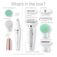Máy cạo lông Braun Silk-épil 9 Flex - Thiết bị tẩy lông cho nữ, công nghệ Micro-Grip, kèm FaceSpa, tiện lợi và ít đau.