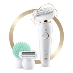 Máy cạo lông Braun Silk-épil 9 Flex - Thiết bị tẩy lông cho nữ, công nghệ Micro-Grip, kèm FaceSpa, tiện lợi và ít đau.