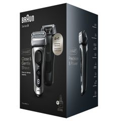 Máy Cạo Râu Braun Series 8 Thông Minh - Đầu Cạo Xoay 8 Hướng, Công Nghệ SyncroSonic, Sạc Tự Động, Sản Xuất Tại Đức