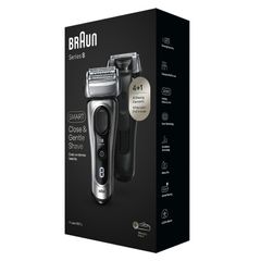 Máy Cạo Râu Braun Series 8 Thông Minh - Đầu Cạo Xoay 8 Hướng, Công Nghệ SyncroSonic, Sạc Tự Động, Sản Xuất Tại Đức