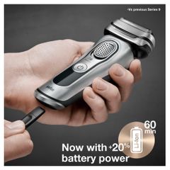Máy cạo râu điện Braun Series 9 9390cc - Cạo râu hoàn hảo, không thấm nước, kèm trạm sạc và bao da du lịch - Made In Germany