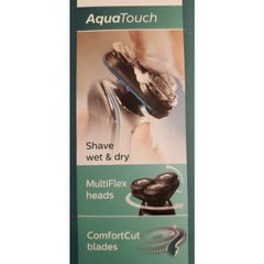 Máy cạo râu Philips Norelco AquaTouch S5767/87 Wet & Dry - Cạo ướt khô, Bảo vệ da, Chạy 50 phút, Duy trì ria mép, Bảo hành 2 năm