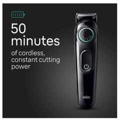Tông Đơ Đa Năng Braun 8 in 1 - Cắt Tóc, Cạo Râu, Tỉa Lông Mũi & Tai, Pin Sạc 80 Phút, Có Thể Giặt, Bộ Tạo Kiểu Tất Cả Trong Một