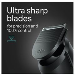 Tông Đơ Đa Năng Braun 8 in 1 - Cắt Tóc, Cạo Râu, Tỉa Lông Mũi & Tai, Pin Sạc 80 Phút, Có Thể Giặt, Bộ Tạo Kiểu Tất Cả Trong Một