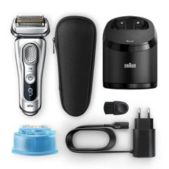Máy cạo râu Braun Series 9 9370CC - Công nghệ cạo ướt khô, chống nước, sạc nhanh, quà tặng hoàn hảo cho nam giới