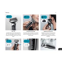 Máy Cạo Râu Braun Series 7 Flexible Chính Hãng - Công Nghệ AutoSense, Sạc Nhanh, Chống Nước 100% - Thiết Bị Làm Đẹp Đẳng Cấp