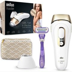 Máy Triệt Lông Braun Silk-Expert Pro 5 - Công Nghệ IPL Thế Hệ Mới, Giảm Lông Vĩnh Viễn, Bảo Hành 24 Tháng