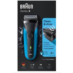 Máy Cạo Râu Điện Braun Series 3 310s - Cao Cấp Châu Âu, Thiết Kế Sang Trọng, Chống Nước, Bảo Hành 2 Năm
