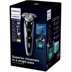 Máy cạo râu Philips Norelco 9300 - Máy cạo điện khô và ướt, công nghệ V-Track chính xác, cạo mượt mà, SmartClean tiện lợi, pin lithium-ion bền lâu.