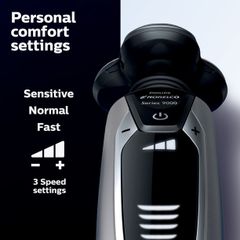 Máy cạo râu Philips Norelco 9300 - Máy cạo điện khô và ướt, công nghệ V-Track chính xác, cạo mượt mà, SmartClean tiện lợi, pin lithium-ion bền lâu.