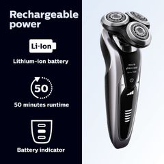 Máy cạo râu Philips Norelco 9300 - Máy cạo điện khô và ướt, công nghệ V-Track chính xác, cạo mượt mà, SmartClean tiện lợi, pin lithium-ion bền lâu.
