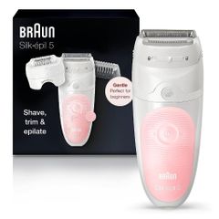 Máy tẩy lông Braun Silk-épil 5 5-620 Wet & Dry - Thiết bị làm đẹp nhẹ nhàng, chính xác cho làn da mịn màng lâu dài