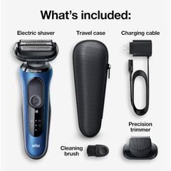 Máy Cạo Râu Đa Năng Braun Series 6 Chính Hãng - Khả Năng Cạo Mịn, Thiết Kế Chống Thấm, Pin L Lithium Ion Thời Gian Sử Dụng 50 Phút