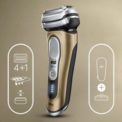 Máy cạo râu điện Braun Series 9 Pro 9419s Vàng - Cạo Râu Wet & Dry, Công Nghệ Sonic, Sản Xuất Tại Đức, Quà Tặng Nam Hấp Dẫn