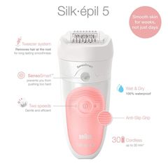 Máy Nhổ Lông Braun Silk-épil Beauty Set 5 6 trong 1 - Tẩy Lông, Cạo, Làm Sạch Da Mặt và Toàn Thân, Công Nghệ SensoSmart