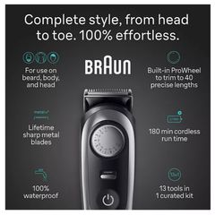 Tông Đơ Cắt Tóc Đa Năng Braun Series 9 9340 - Bộ Dụng Cụ 8 trong 1, Pin Li-Ion, Công Nghệ AutoSense, Đặt Độ Dài Tùy Chỉnh