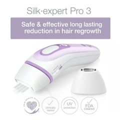 Máy Triệt Lông Vĩnh Viễn Braun Silk-Expert Pro 3 - Công Nghệ IPL An Toàn, Hiệu Quả cao cho Da Chân, Nách và Vùng Bikini