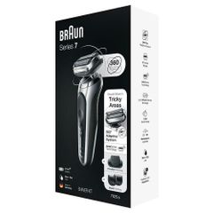 Máy Cạo Râu Braun Series 7 7025s - Công Nghệ AI Thông Minh, Chống Nước, Thiết Kế Hiện Đại, Bảo Hành 24 Tháng, Sản Xuất Tại Đức