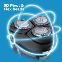 Máy Cạo Râu Khô Và Ướt Philips 3500 S3122 - Cạo êm ái, độ bám sát 5 hướng, dễ dàng vệ sinh, dùng trong phòng tắm, pin sạc 60 phút