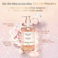 Sữa Tắm Trắng Da Cánh Hoa Hồng Damask Weilaiya 450ml - Chăm Sóc Da Dưỡng Ẩm, Nguyên Liệu Từ Bulgaria, Hương Nước Hoa Quyến Rũ