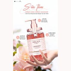 Sữa Tắm Trắng Da Cánh Hoa Hồng Damask Weilaiya 450ml - Chăm Sóc Da Dưỡng Ẩm, Nguyên Liệu Từ Bulgaria, Hương Nước Hoa Quyến Rũ