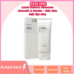 Sữa Rửa Mặt Dịu Nhẹ Lanci Sakura Cleanser - Bọt Mịn Chiết Xuất Hoa Anh Đào Hàn Quốc 100g, Giữ Ẩm & Làm Sáng Da