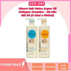 Bộ Dầu Gội Xả Olexrs Hair Salon Argan Oil Collagen Complex - Chăm Sóc Tóc Khô Xơ, Phục Hồi Tóc Gãy Rụng (2 Chai x 500ml)