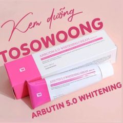Kem Dưỡng Trắng Da Arbutin 5% Tosowoong 50ml - Giảm Thâm, Khắc Phục Nám, Dưỡng Ẩm Hiệu Quả từ Hàn Quốc