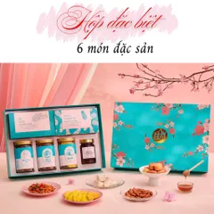 Hộp quà Tết 2025 sang trọng chất lượng kèm thiệp chúc Tết thương hiệu Nhà Mứt