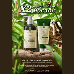 Bộ dầu gội xả gừng detox hỗ trợ mọc tóc Weilaiya Luxury