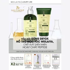 Bộ dầu gội xả gừng detox hỗ trợ mọc tóc Weilaiya Luxury
