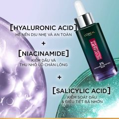 Serum L'Oreal Revitalift Mini 7.5ml - Niacinamide 2% Kiềm Dầu Ban Đêm cho Da Dầu và Lỗ Chân Lông to, Cấp Ẩm và Làm Sáng Da