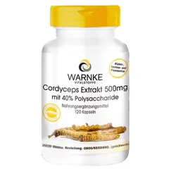 Viên uống Đông Trùng Hạ Thảo Warnke Cordyceps Extrak 500mg - Hỗ trợ sức khỏe, phục hồi thể lực tự nhiên, chính hãng Đức