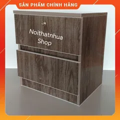 Tủ Đầu Giường 2 Ngăn Kéo Gỗ Óc Chó Cao Cấp - Đã Lắp Sẵn, Dễ Dàng Vệ Sinh, An Toàn, Tiện Lợi Cho Phòng Ngủ