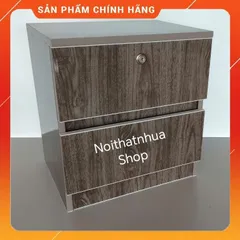 Tủ Đầu Giường 2 Ngăn Kéo Gỗ Óc Chó Cao Cấp - Đã Lắp Sẵn, Dễ Dàng Vệ Sinh, An Toàn, Tiện Lợi Cho Phòng Ngủ