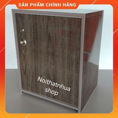 Tủ Đựng Đồ Đa Năng 3 Ngăn Cánh Mở Màu Gỗ Óc Chó Có Khóa - Chất Liệu Nhựa Cao Cấp, Đã Lắp Ráp Sẵn, Tiện Lợi Cho Không Gian Sống