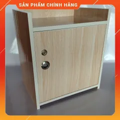 Tủ Đầu Giường 2 Ngăn Cánh Mở Gỗ Sồi Cao Cấp - Đã Lắp Sẵn, An Toàn, Dễ Lau Chùi, Thiết Kế Hiện Đại Cho Phòng Ngủ Gọn Gàng