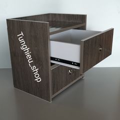 Tủ đầu giường cao cấp sang trọng đã lắp ráp hoàn chỉnh - Chất liệu nhựa bền đẹp, tiện dụng cho không gian phòng ngủ