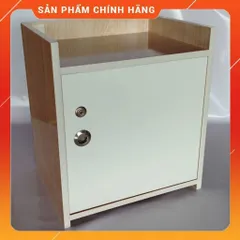 Tủ Đầu Giường 2 Ngăn Cánh Mở Màu Gỗ Sồi Trắng - Tiện Ích Trang Trí Phòng Ngủ, Hàng Đã Lắp Sẵn Chất Lượng Cao