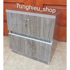 Tap Đầu Giường Nhựa Cao Cấp 43x40x31cm - Ngăn Kéo Khóa Sang Trọng, Hiện Đại A03 - Nội Thất Tiện Lợi cho Phòng Ngủ