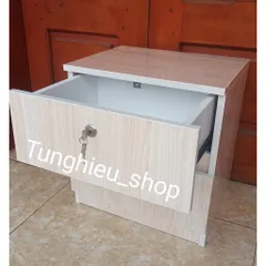 Tap Đầu Giường Nhựa Cao Cấp 43x40x31cm - Ngăn Kéo Khóa Sang Trọng, Hiện Đại A03 - Nội Thất Tiện Lợi cho Phòng Ngủ