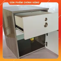 Tủ Đầu Giường Gỗ Óc Chó Lớn Đã Lắp Sẵn - Tiện Lợi, Chống Nước, Đồ Nội Thất Gọn Gàng, Phong Cách Hiện Đại