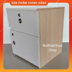 Tủ Đầu Giường Cỡ Lớn Gỗ Sồi 50x40x40 - Đã Lắp Sẵn, Thiết Kế Sang Trọng, Chất Liệu Nhựa Nội Thất Cao Cấp
