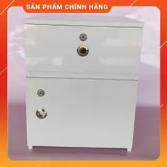 Tủ Đầu Giường Cỡ Lớn Màu Trắng 50x40x40 - Đã Lắp Sẵn, Nhựa Cao Cấp, Thiết Kế Hiện Đại, Tiện Lợi Cho Phòng Ngủ