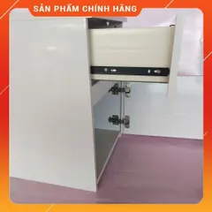 Tủ Đầu Giường Cỡ Lớn Màu Trắng 50x40x40 - Đã Lắp Sẵn, Nhựa Cao Cấp, Thiết Kế Hiện Đại, Tiện Lợi Cho Phòng Ngủ