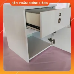 Tủ Đầu Giường Cỡ Lớn Màu Trắng 50x40x40 - Đã Lắp Sẵn, Nhựa Cao Cấp, Thiết Kế Hiện Đại, Tiện Lợi Cho Phòng Ngủ